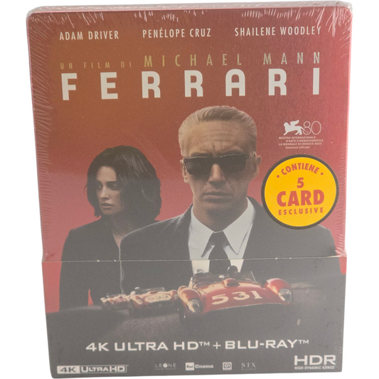 Ferrari SteelBook 4K Ultra HD + Blu-ray Zone B Italie Adam Driver Michael Mann