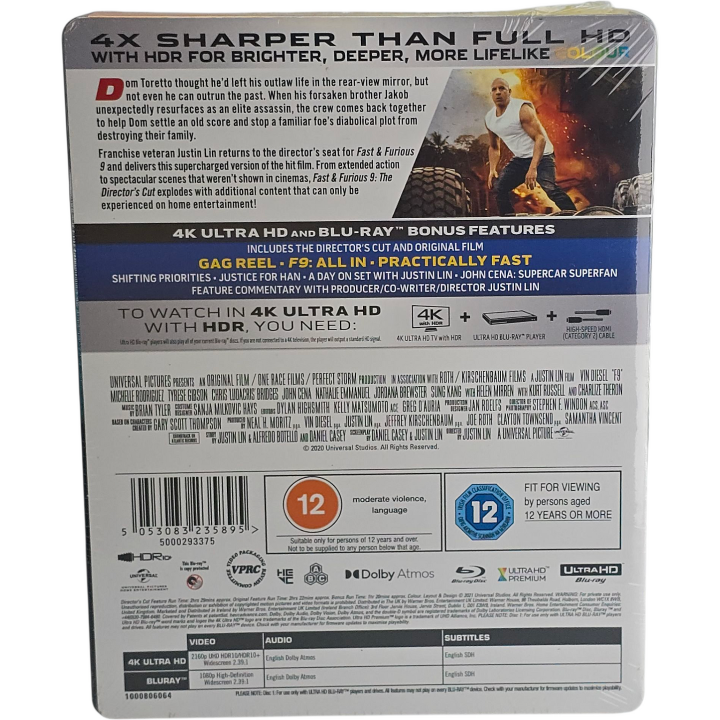 Fast and Furious 9  SteelBook 4K Ultra HD + Blu-ray   Édition 20e Zone B