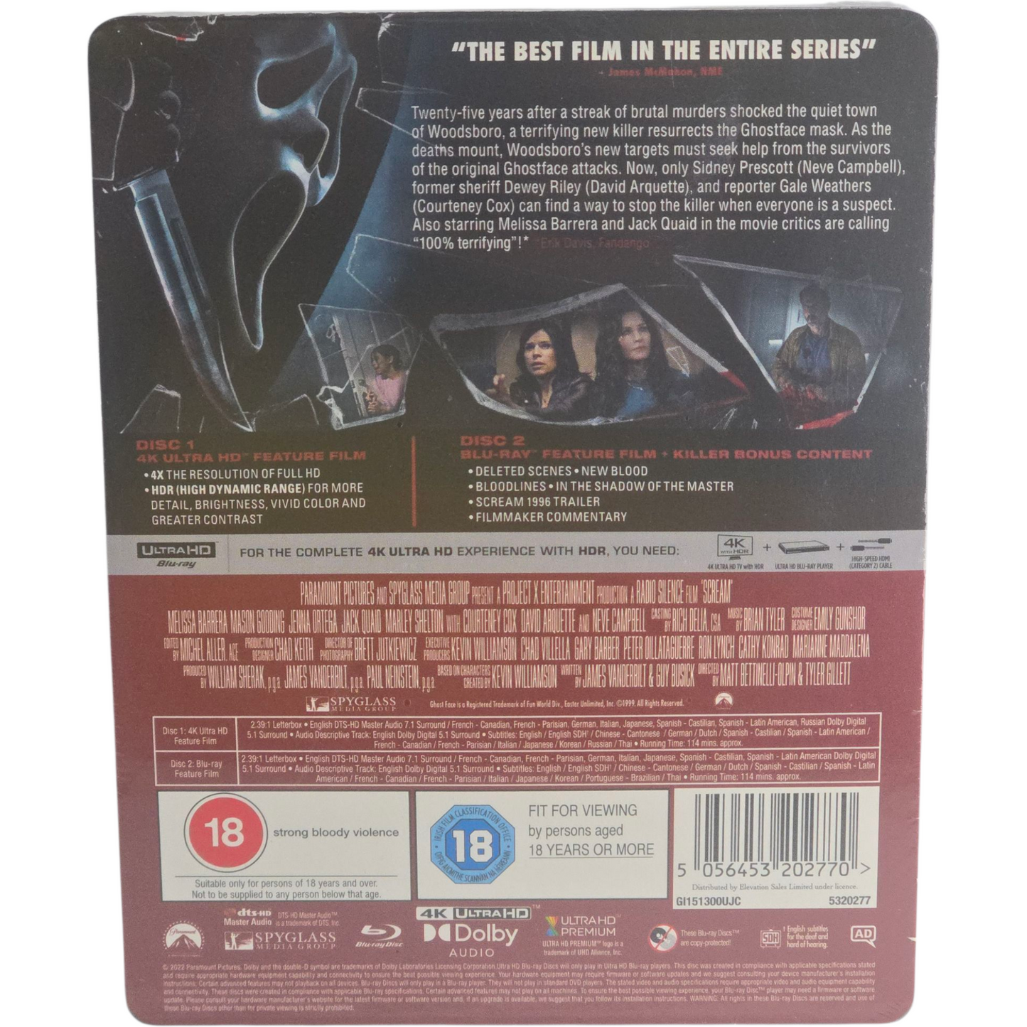 Scream  4K Ultra HD + Blu-ray  Zavvi  Édition  Limitée 2022  Region B [-18]