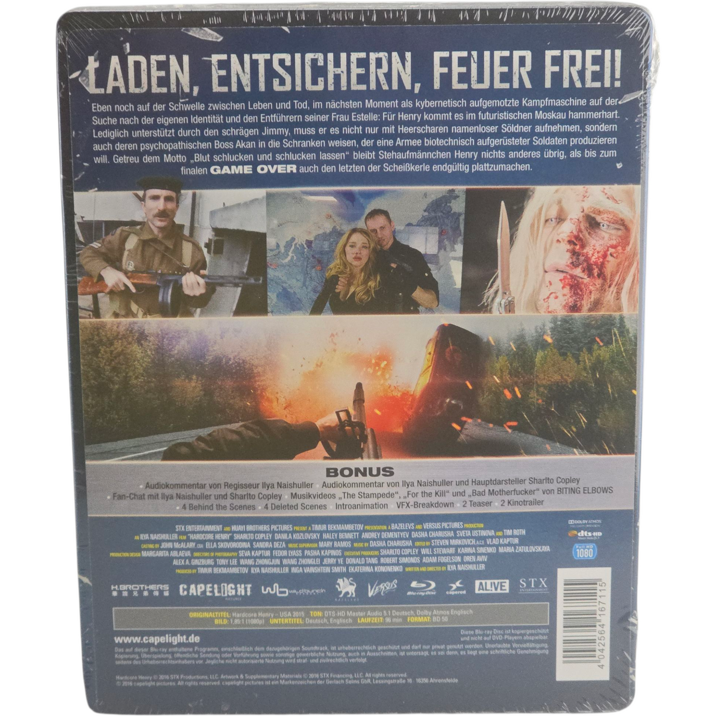 Hardcore Henry  steelbook  Blu-ray Tim Roth,  Ilya Naishuller 2016 Libre [-18]
