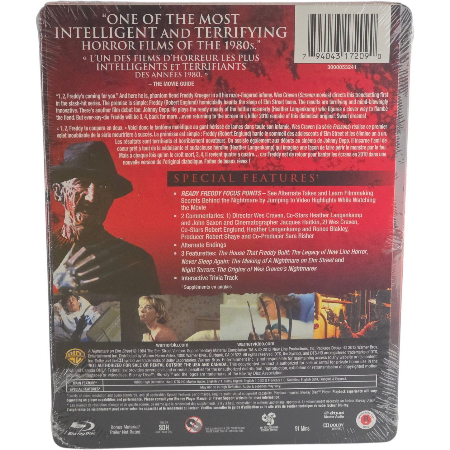 Freddy a Nightmare on Elm Street Blu-ray SteelBook Wes Craven 2013 Region Libre