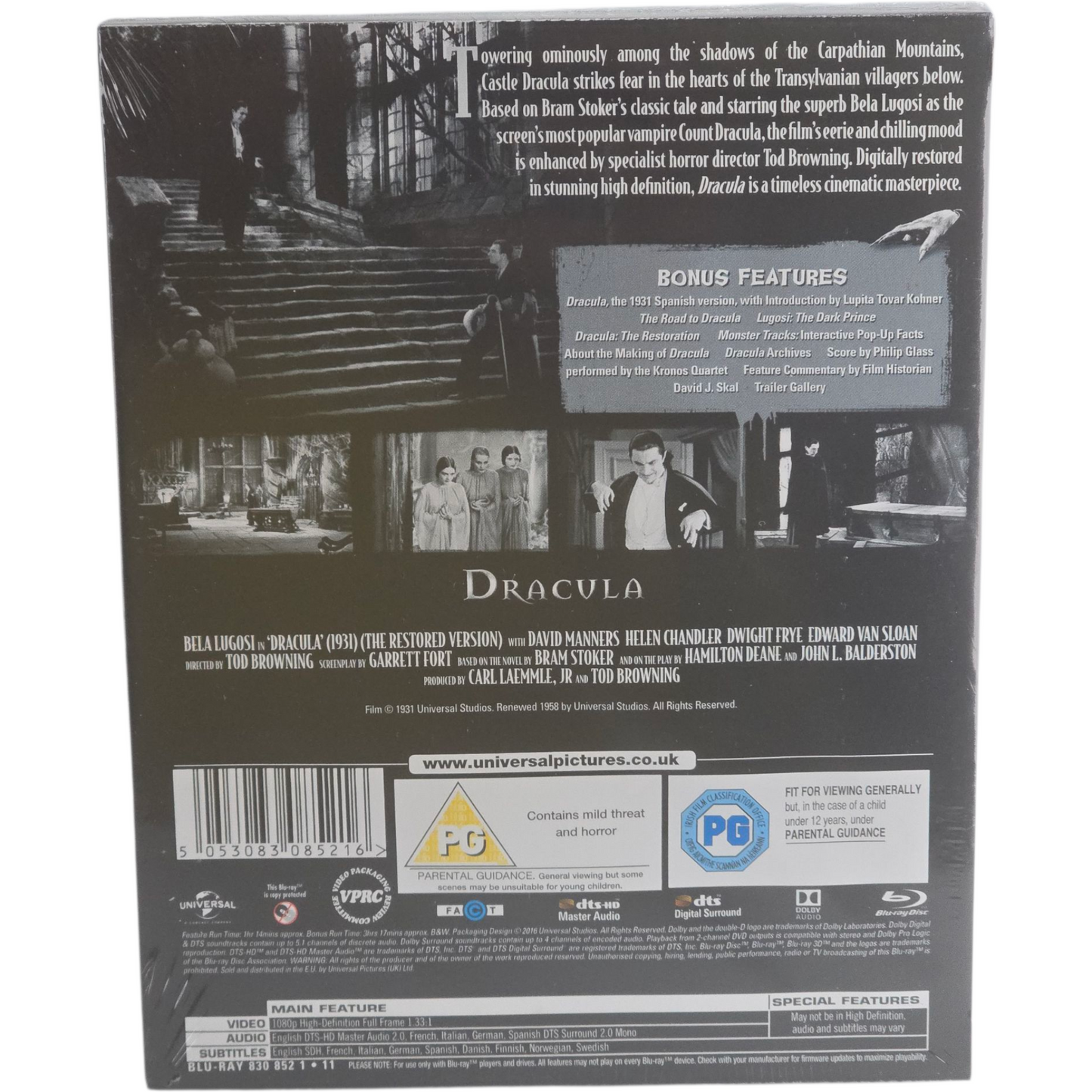 Dracula Blu-ray SteelBook Zavvi  Bela Lugosi, Helen Chandler 2016 Zone Libre