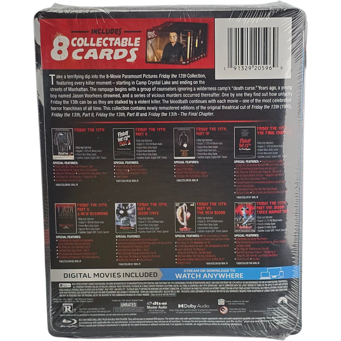 Vendredi 13 : 8 Films Collection Blu-ray SteelBook Edition Limitée 2021 [-18] A