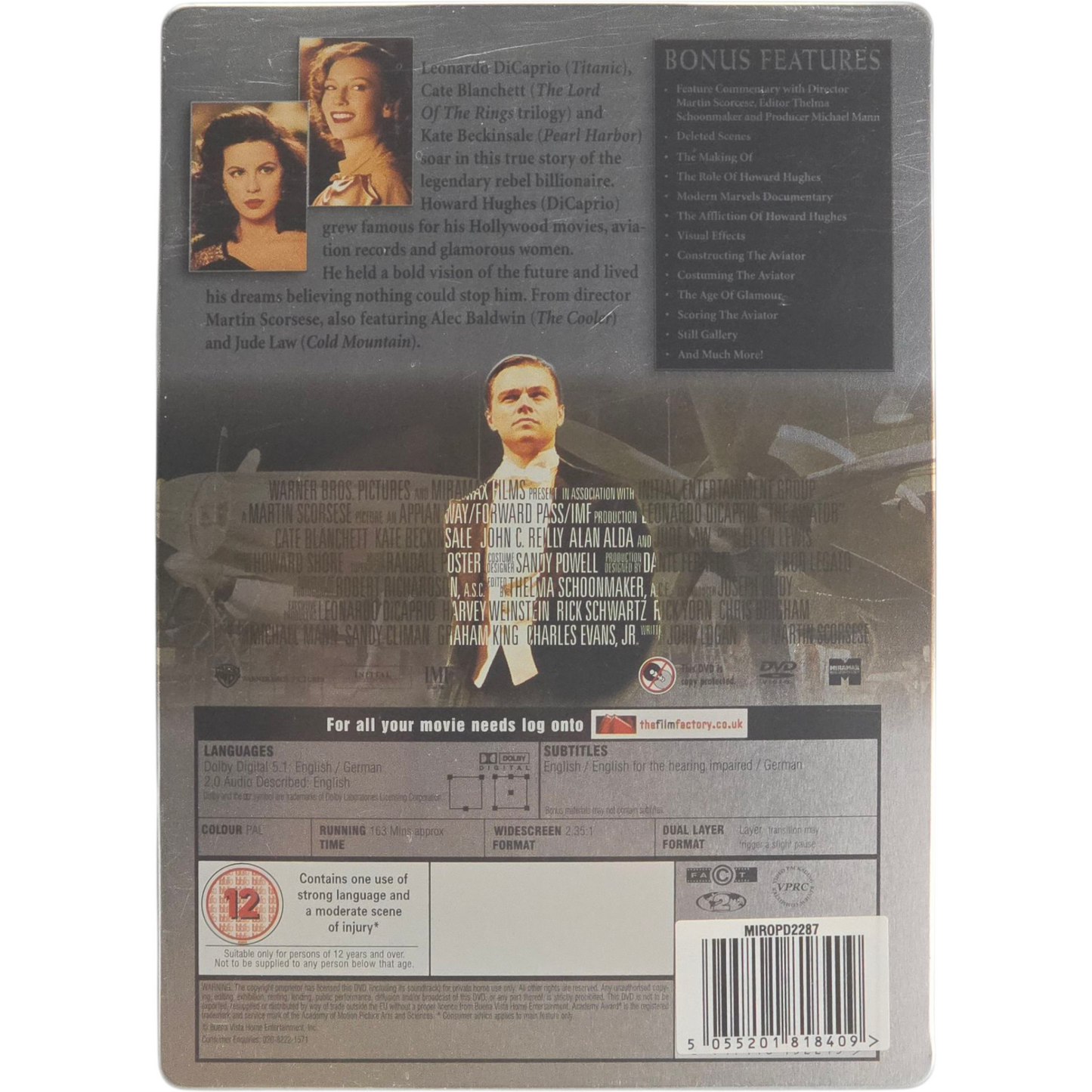 The Aviator Steelbook DVD 2011 Édit collector Leonardo DiCaprio Scorsese  Libre