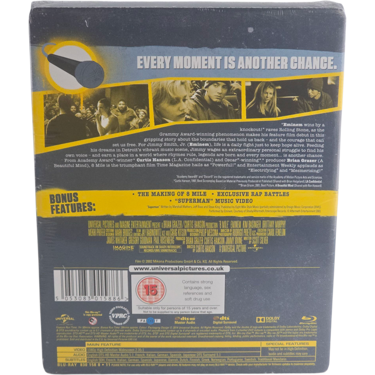 8 Mile Steelbook  HMV  Futurepak édition Limitée 2014 Eminem , Kim Basinger B