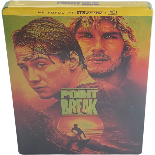 Point Break 1991 SteelBook 4K Ultra HD + Blu-ray Patrick Swayze, Keanu Reeves B