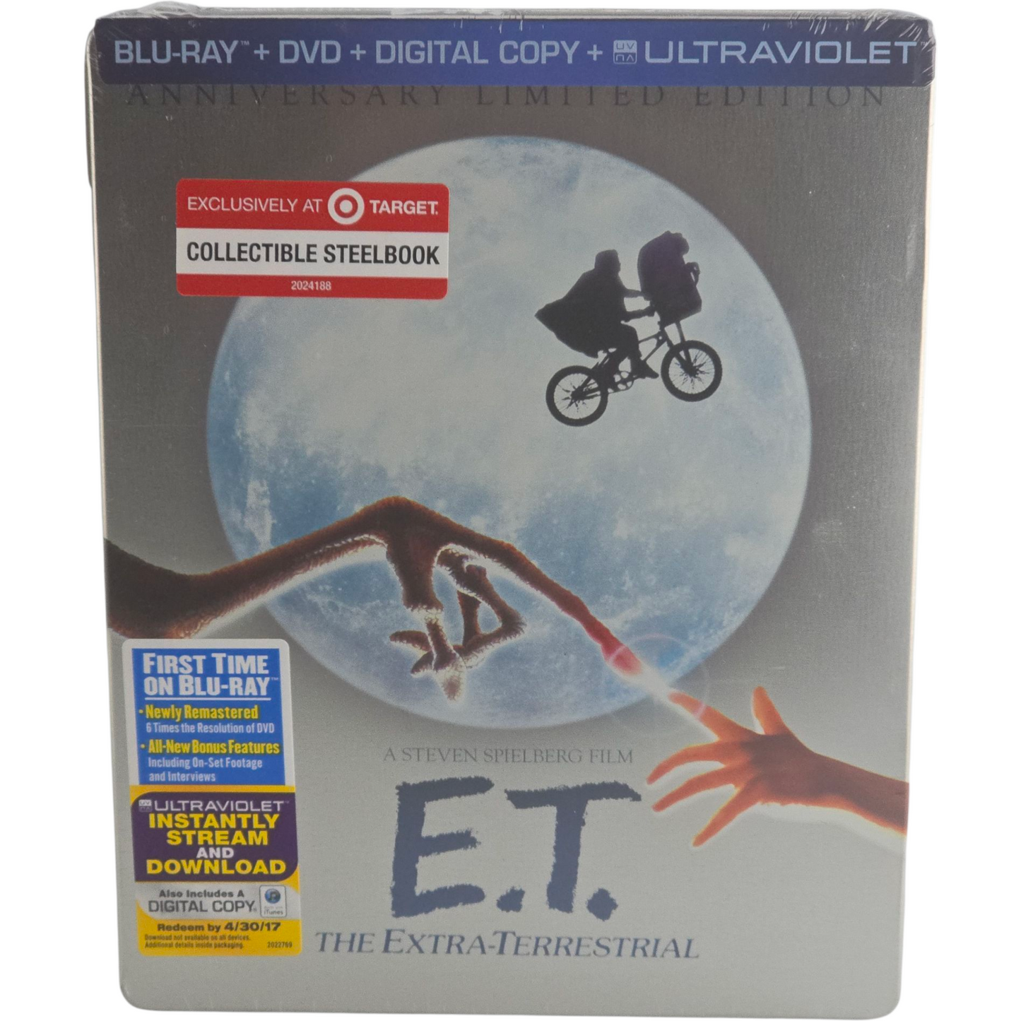E.T. :L'extra-terrestre Blu-ray +DVD+Digital HD Steelbook Édition Limitée Libre