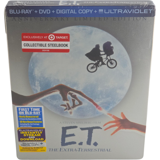 E.T. :L'extra-terrestre Blu-ray +DVD+Digital HD Steelbook Édition Limitée Libre