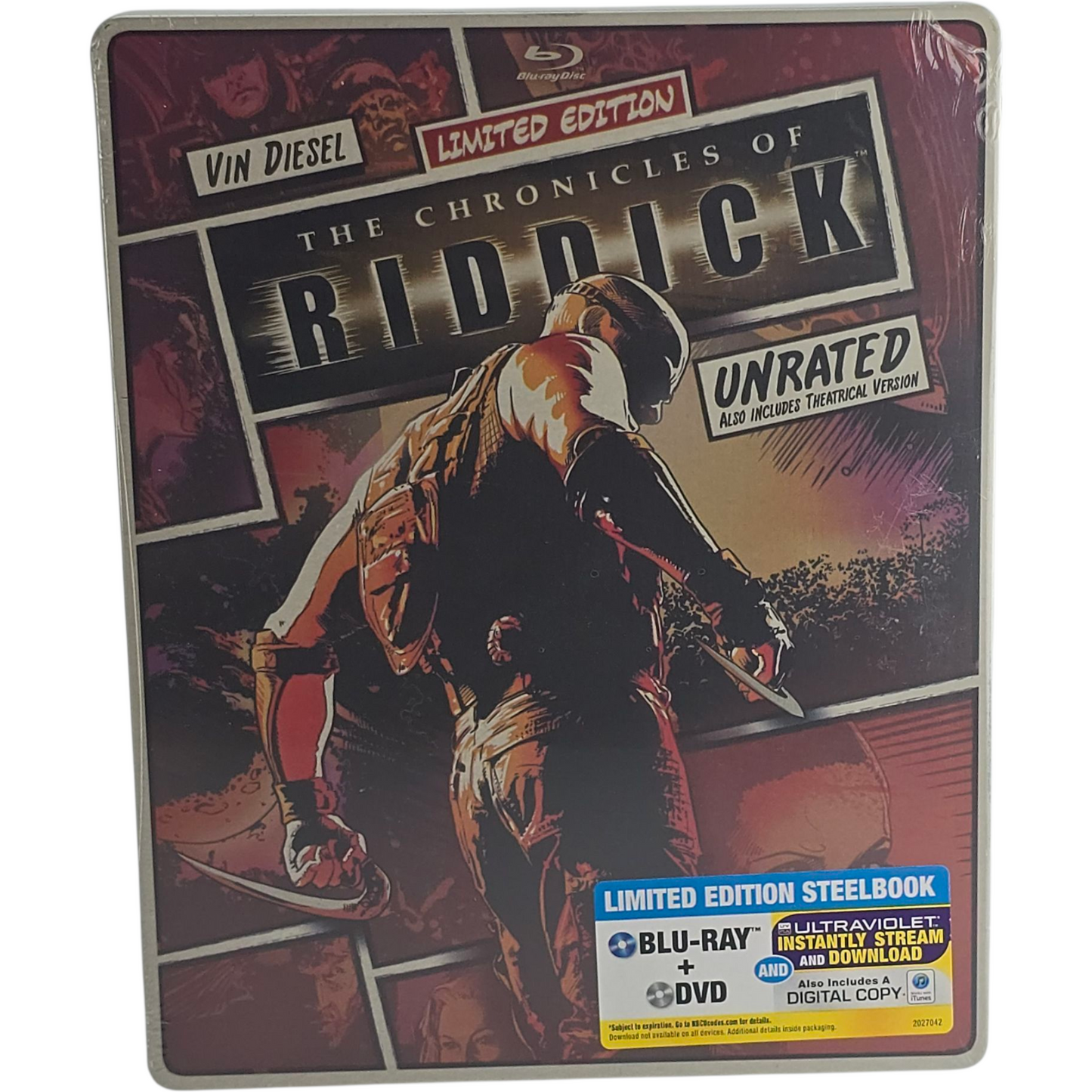 Chroniques de Riddick 2003 SteelBook Blu-ray +DVD Limitée Vin Diese 2013 Libre