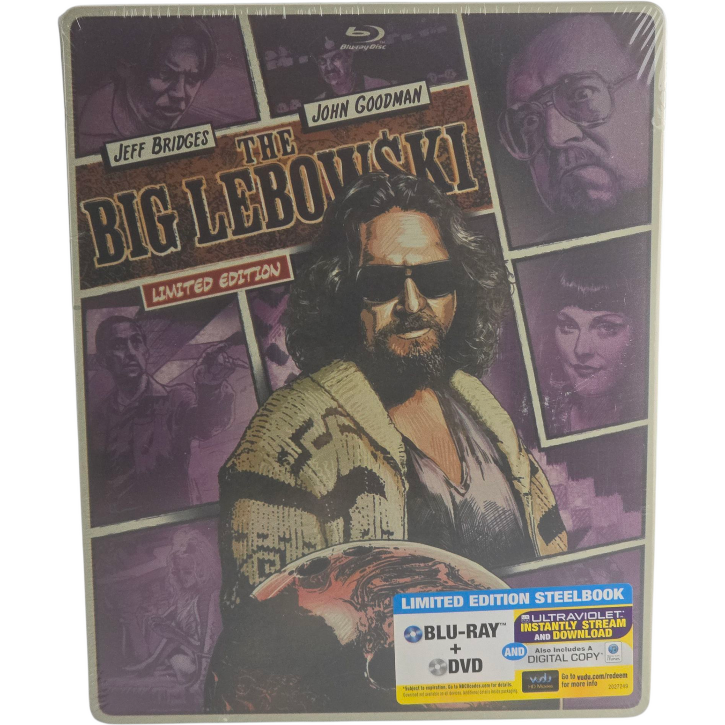 The Big Lebowski SteelBook Blu-ray + DVD + Digital HD Édition limitée Zone Libre