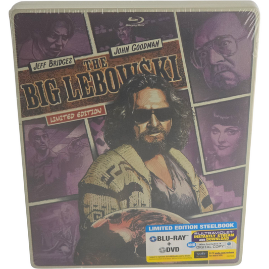 The Big Lebowski SteelBook Blu-ray + DVD + Digital HD Édition limitée Zone Libre