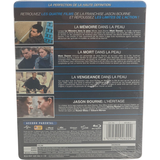 Jason Bourne - Coffret 4 films (2002-2012) - Coffret SteelBook Blu-ray - Zone libre - vue 3