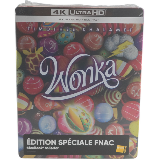 Wonka SteelBook 4K Ultra HD + Blu-ray Édition Spéciale Fnac VF Timothée Chalamet
