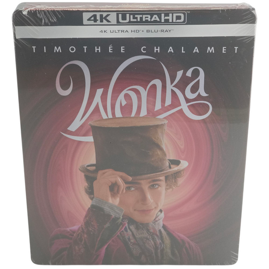 Wonka 4K Ultra HD + Blu-ray Steelbook Timothée Chalamet ,Zone B