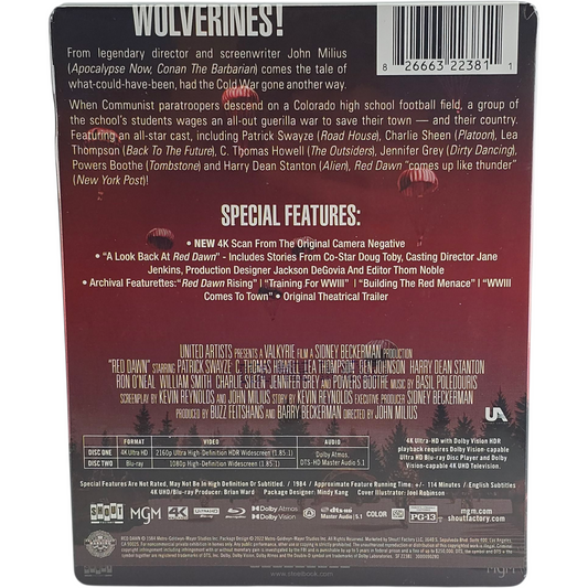 Red Dawn (1984) – SteelBook 4K Ultra HD + Blu-ray – Zone A