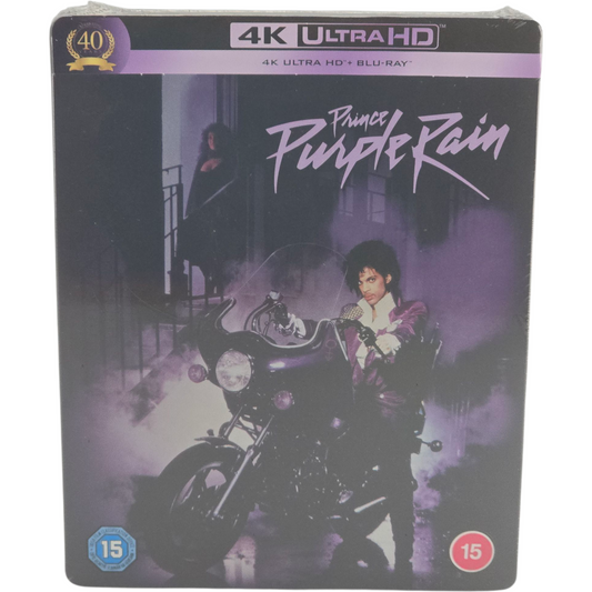 Purple Rain SteelBook 4K Blu-ray UK VF Prince 40e anniversaire Toutes zones