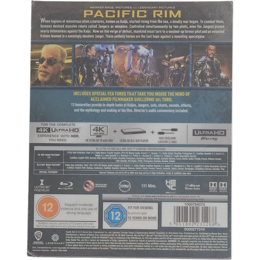 Pacific Rim 4K Ultra HD Blu-ray +Blu-ray SteelBook Titans of Cult edt Ltd Zone B