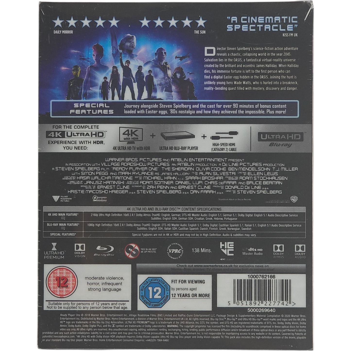 Ready Player One 4K Ultra HD Blu-ray + Blu-ray SteelBook Titans of Cult Zone B