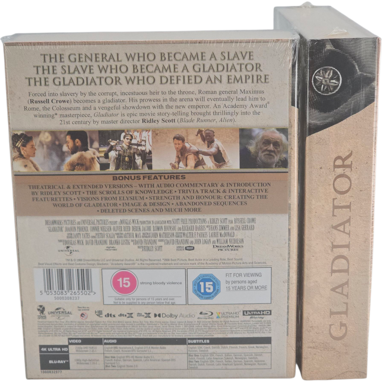 Gladiator 4K HD + Blu-ray SteelBook Titans of Cult Ridley Scott Crowe ,Phoenix B