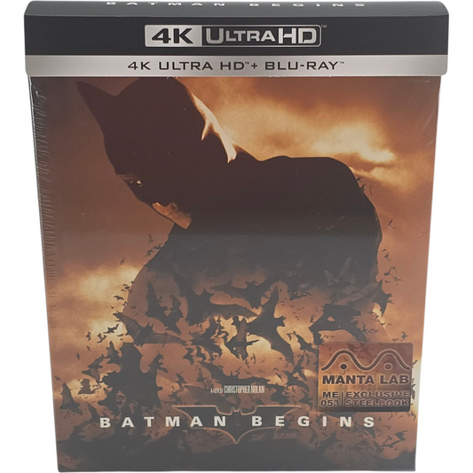 Batman Begins 4K Ultra HD +Blu-ray Steelbook Full Slip Mantalab Numéroté 1000 Ex