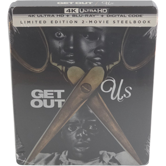 Get Out / Us:2-Films 4K Ultra HD + Blu-ray SteelBook édt Ltd Jordan Peele[-18]A