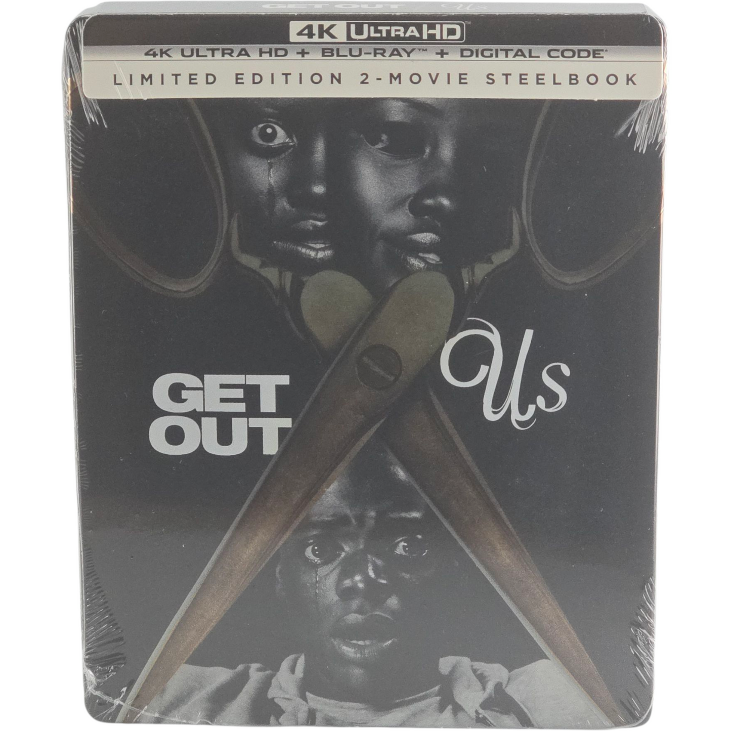 Get Out / Us:2-Films 4K Ultra HD + Blu-ray SteelBook édt Ltd Jordan Peele[-18]A