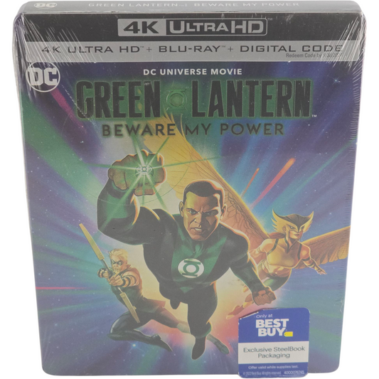 Green Lantern: Beware My Power SteelBook 4K Ultra HD + Blu-ray+Digital HD Zone A