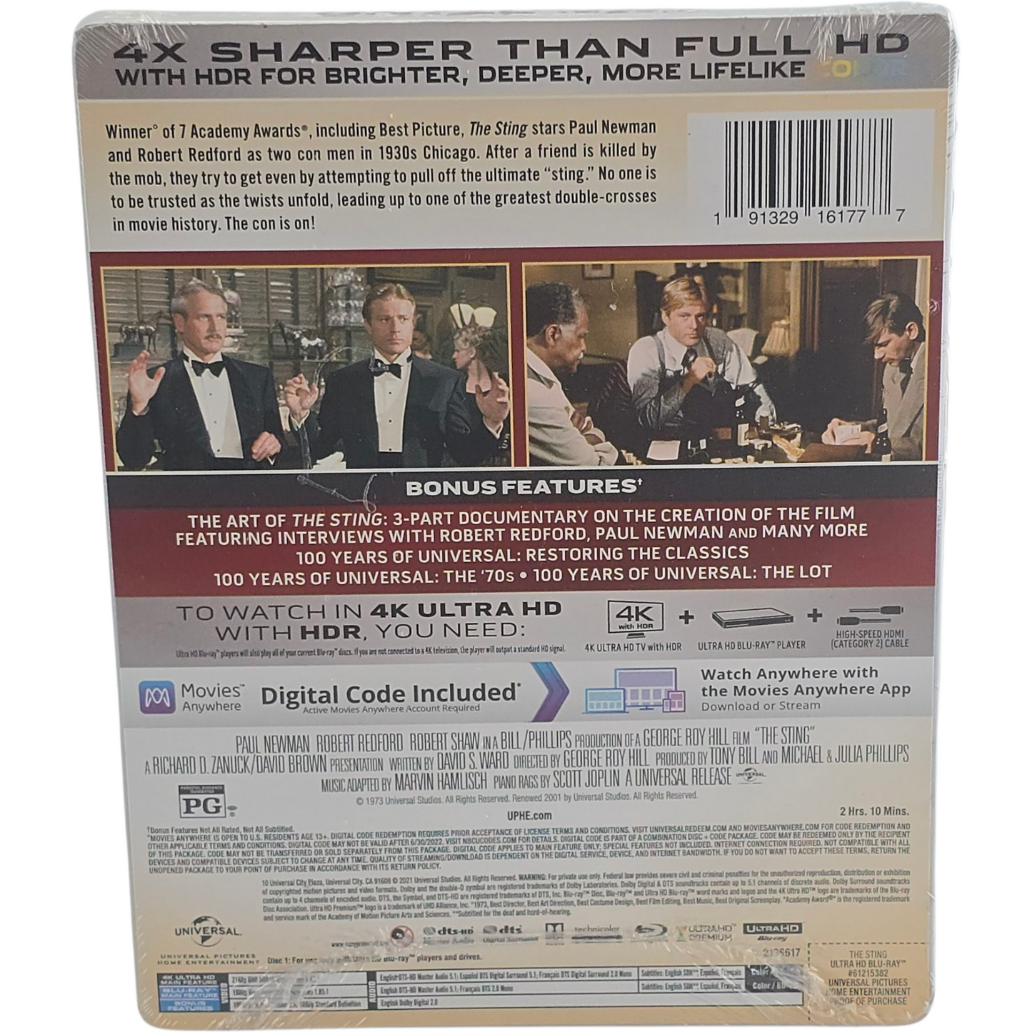 The Sting[L'Arnaque] 4K Ultra HD+Blu-ray SteelBook Paul Newman, Robert Redford A