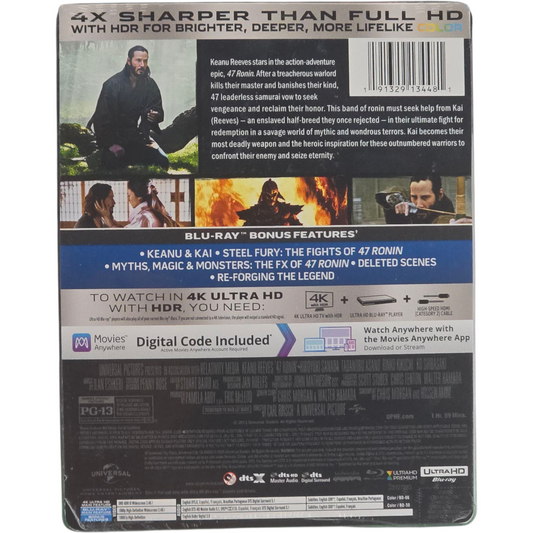 47 Ronin SteelBook 4K Ultra HD + Blu-ray Best Buy Import USA VF Keanu Reeves