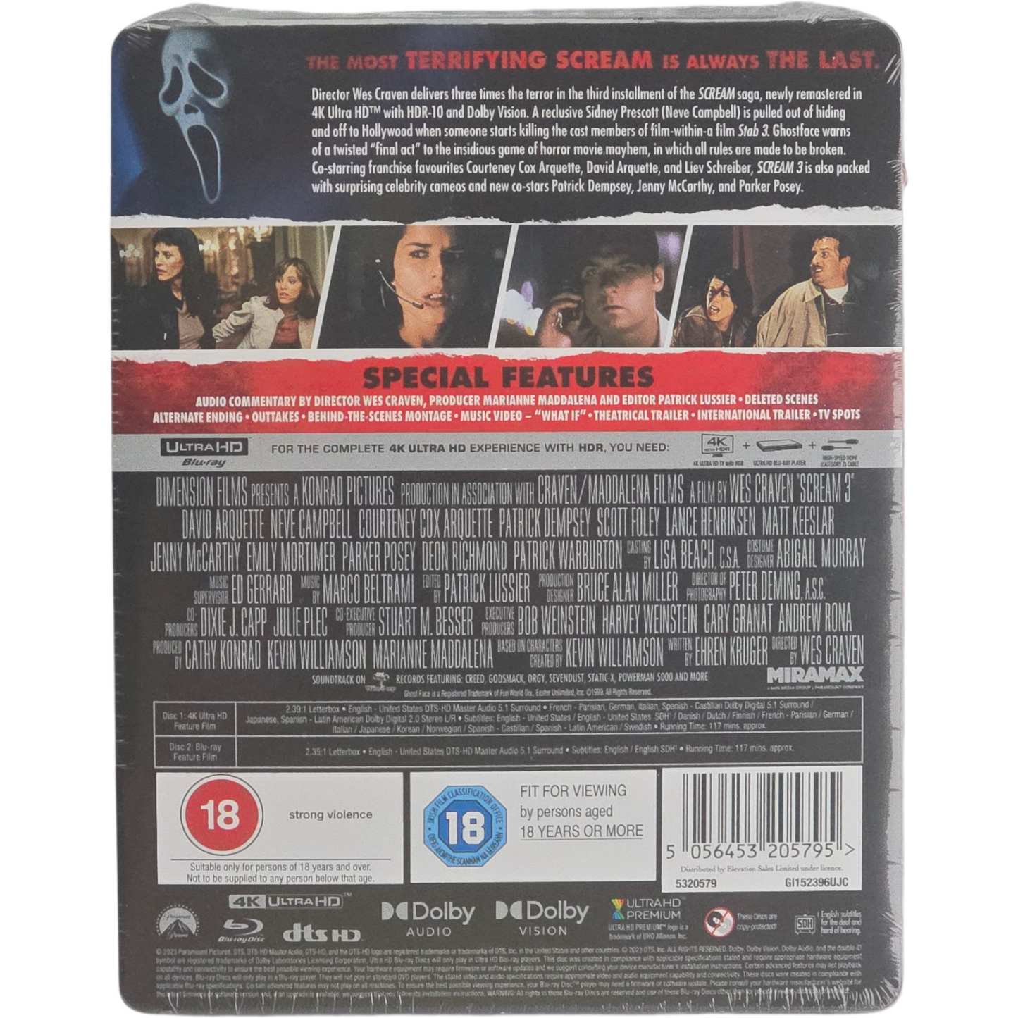 Scream 3 SteelBook  4 K Ultra HD + Blu-ray  Édition Collector 2023 Zone B [-18]