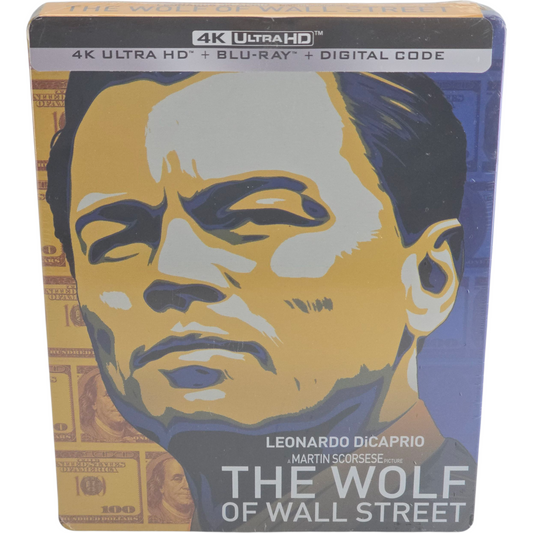Le Loup de Wall Street Steelbook 4K Ultra HD+ Blu-ray DiCaprio 2021 Zone A[-18]