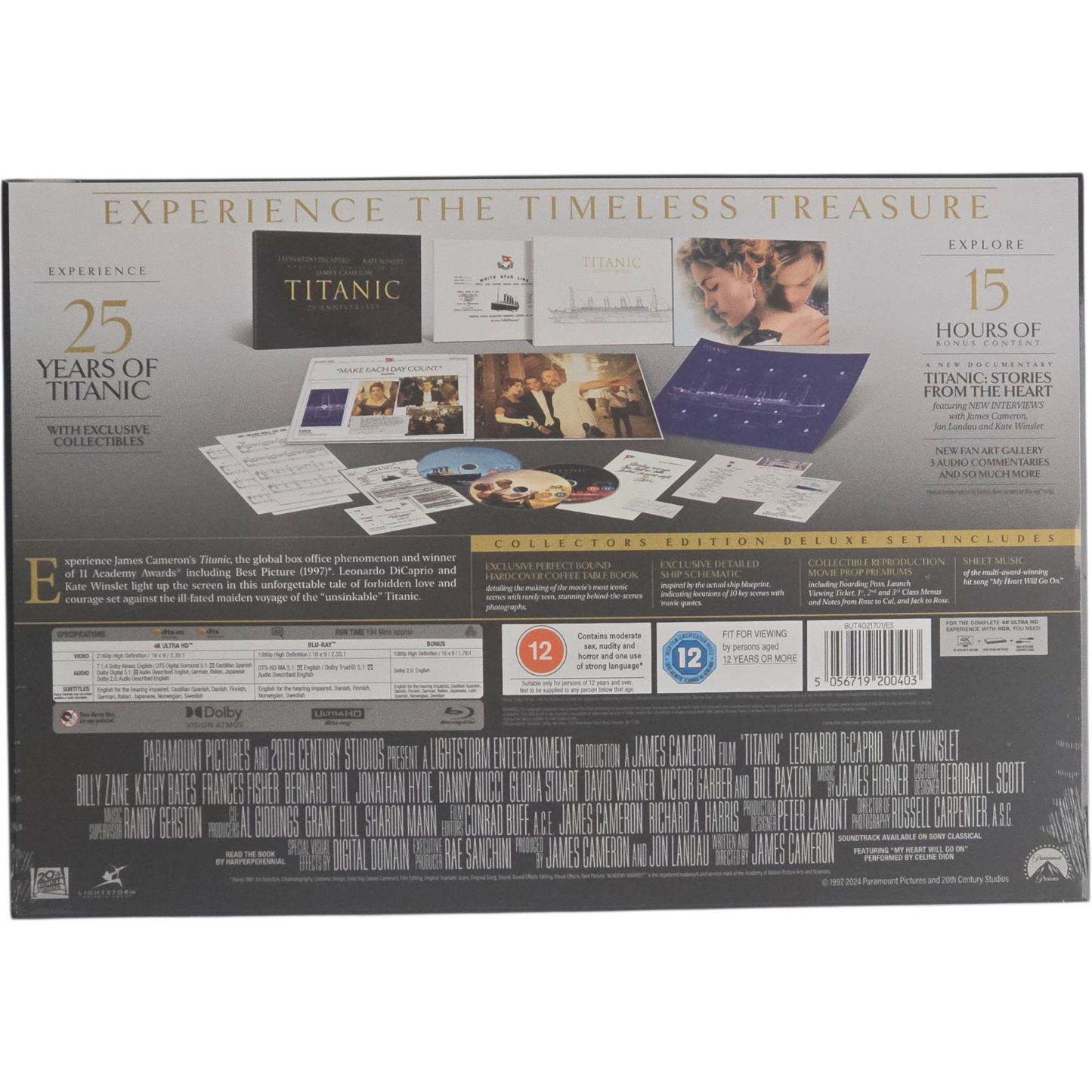 Titanic: 4K Ultra HD +Blu-ray edtion Collection James Cameron Leonardo DiCaprio