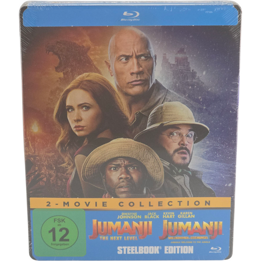 Jumanji : Welcome to the Jungle + The Next Level (2017-2019) - SteelBook Blu-ray - Zone B - vue 2