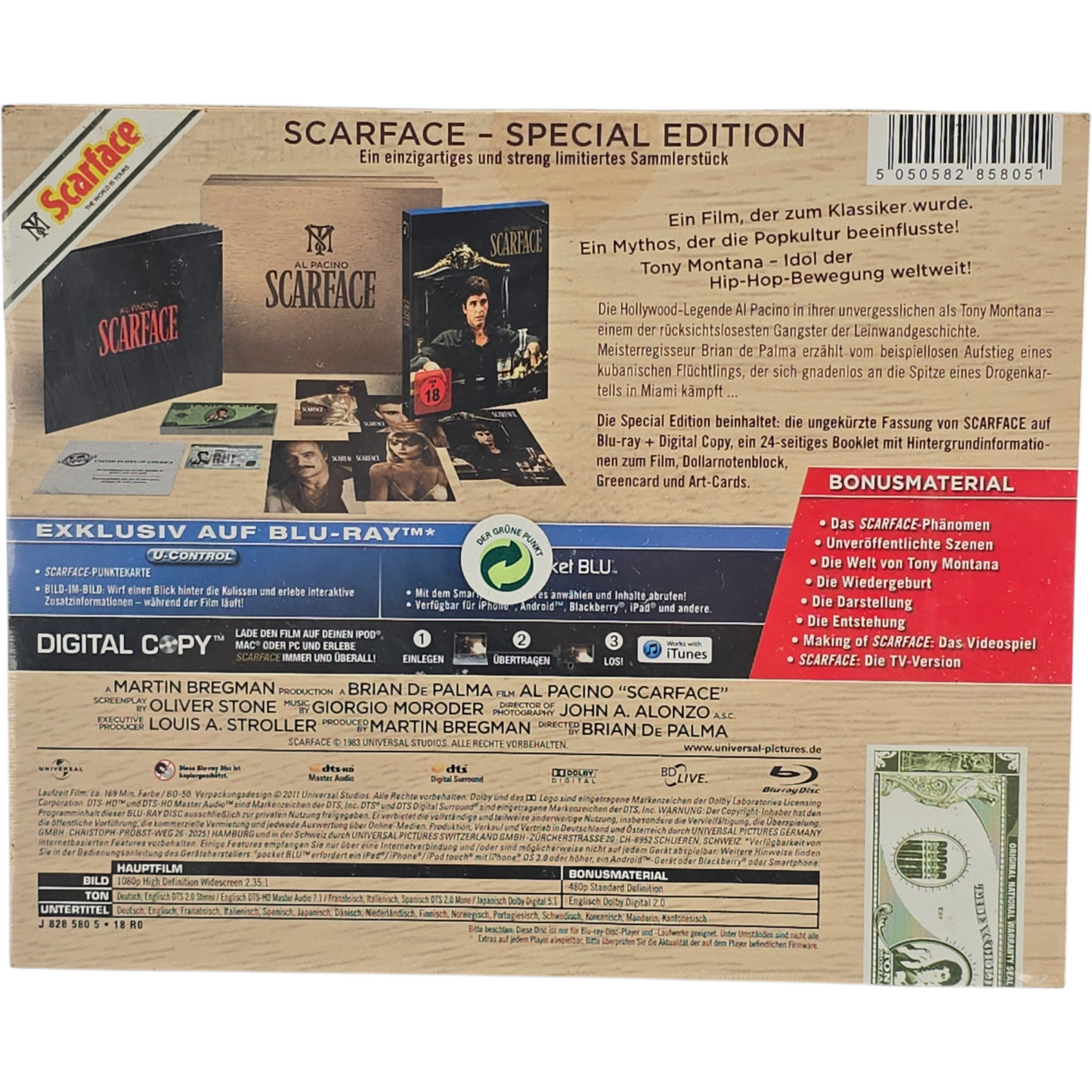 Scarface Blu-ray Coffret en Bois Ultimate Collector's Edt Al Pacino [-18] Zone B