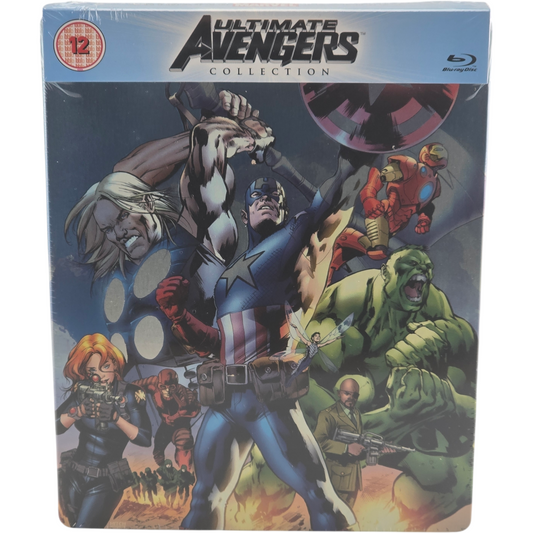 Ultimate Avengers 1 + 2 SteelBook Blu-ray Marvel Zavvi UK Zone B Animation