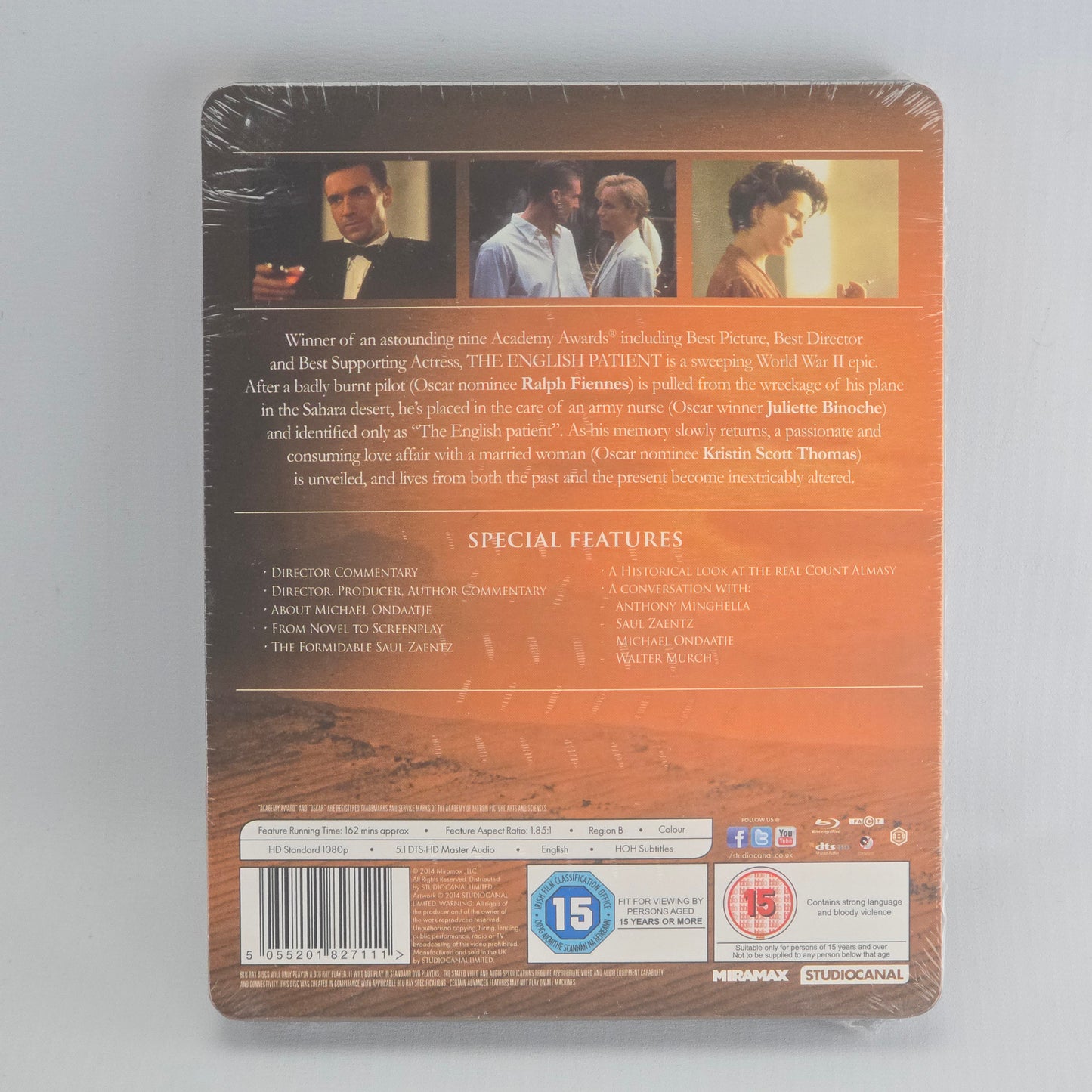 The English Patient SteelBook Blu-ray Zavvi Ld 2000 Ex Ralph Fiennes, Binoche B