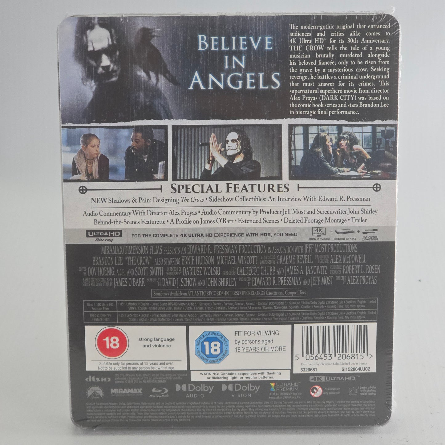 The Crow 4K Ultra HD+Blu-ray SteelBook Limité edt Zavvi  Brandon Lee[-18] Libre