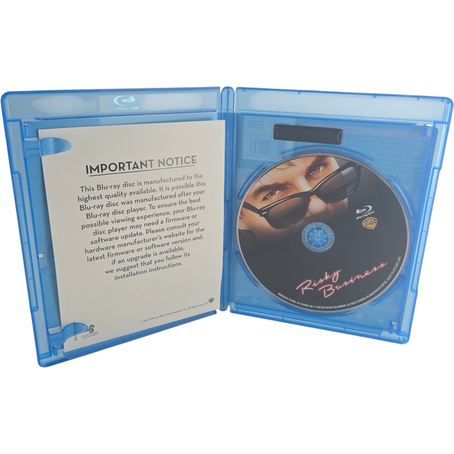 Risky Business Blu-ray  Tom Cruise, Rebecca De Mornay Zone 1 US Import