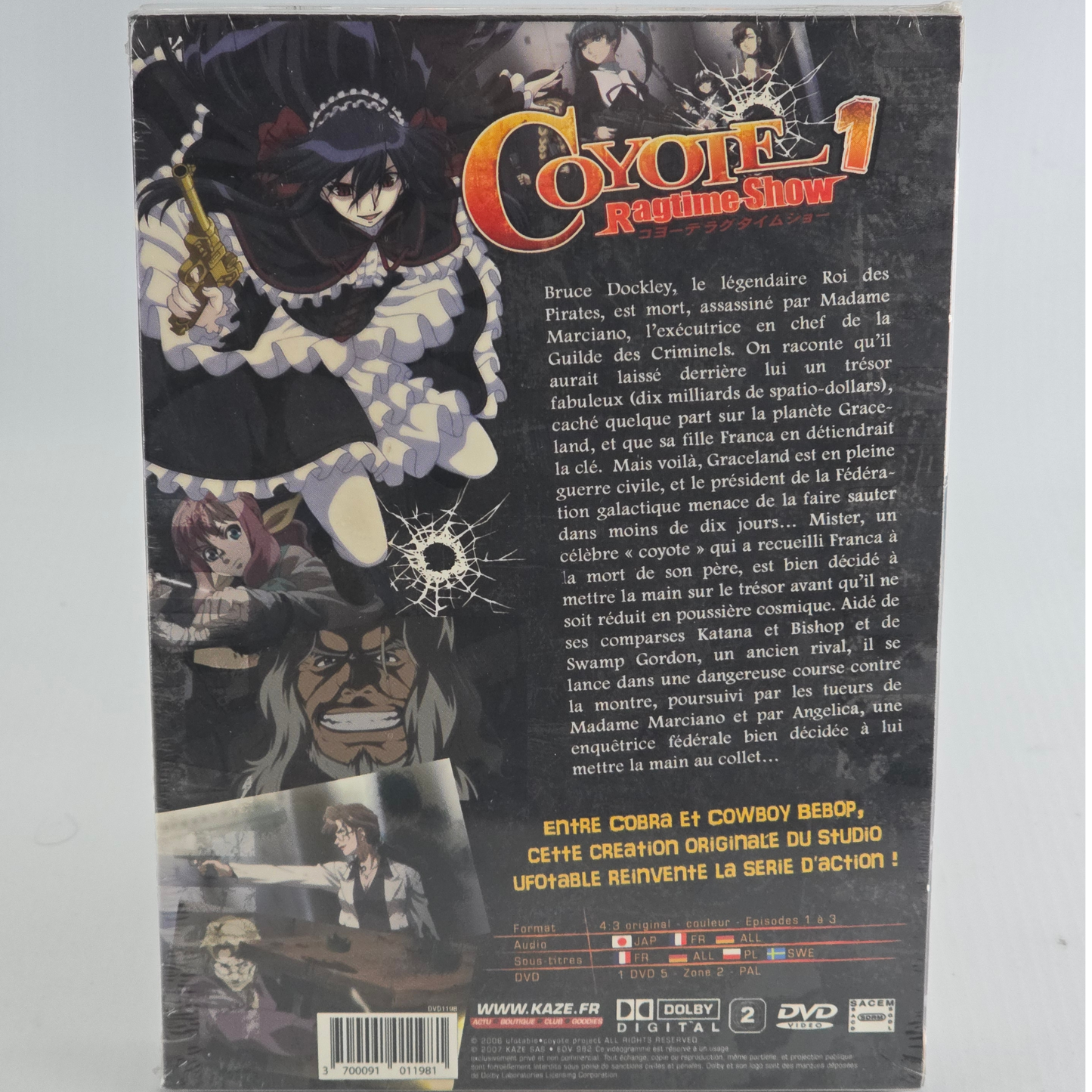 Coyote Ragtime Show - 1   DVD   Kazé Animation Takuya Nonaka -  Zone 2