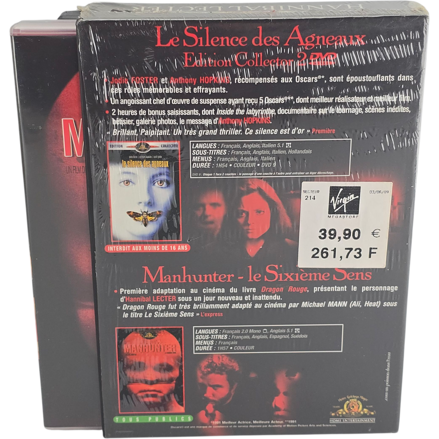 Coffret DVD Hannibal+ Manhunter+ sixième sens + Silence des agneaux Collector Zone 2