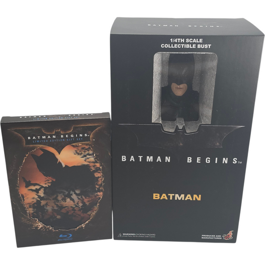 Batman Begins Blu-ray Gift Set + 1/4 Bust Hot Toys Ltd Edit Japan Rare Collector
