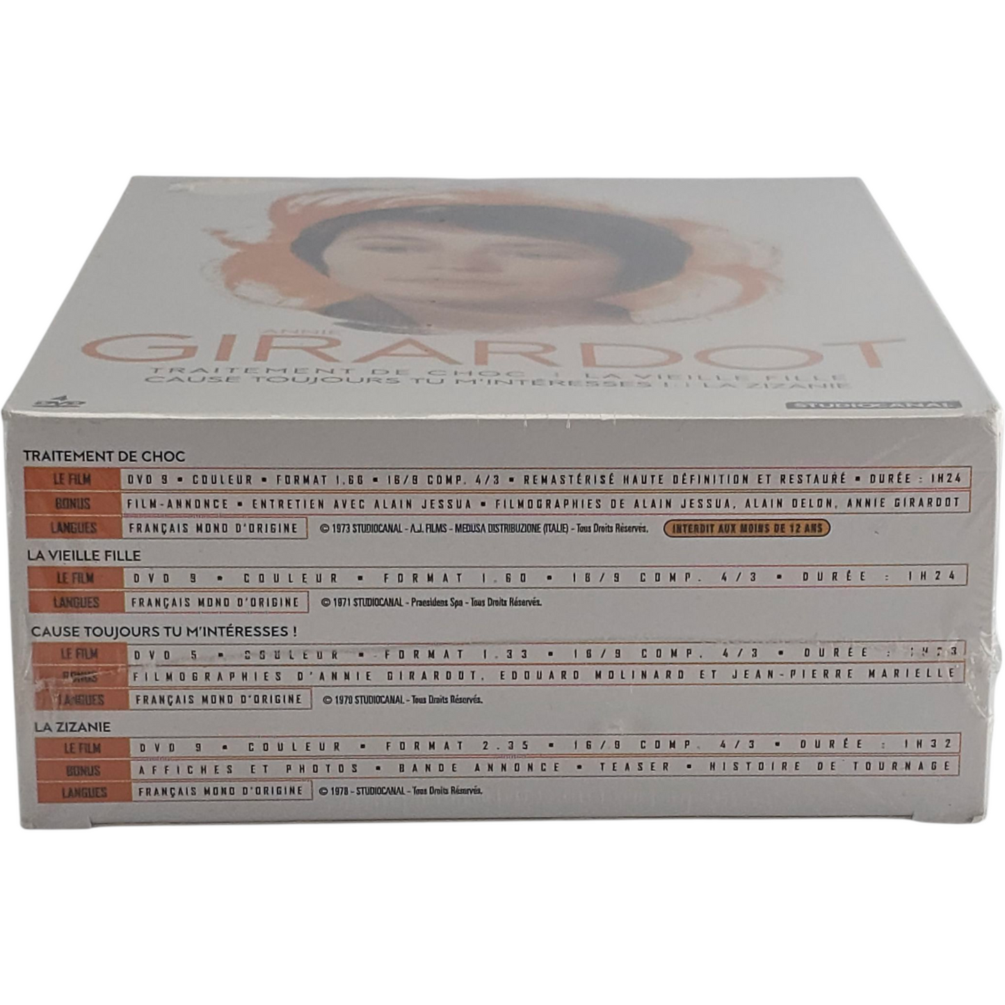 Annie Girardot  Coffret DVD Traitement Choc+Vieille Fille +Cause Toujours+Zizanie Zone B