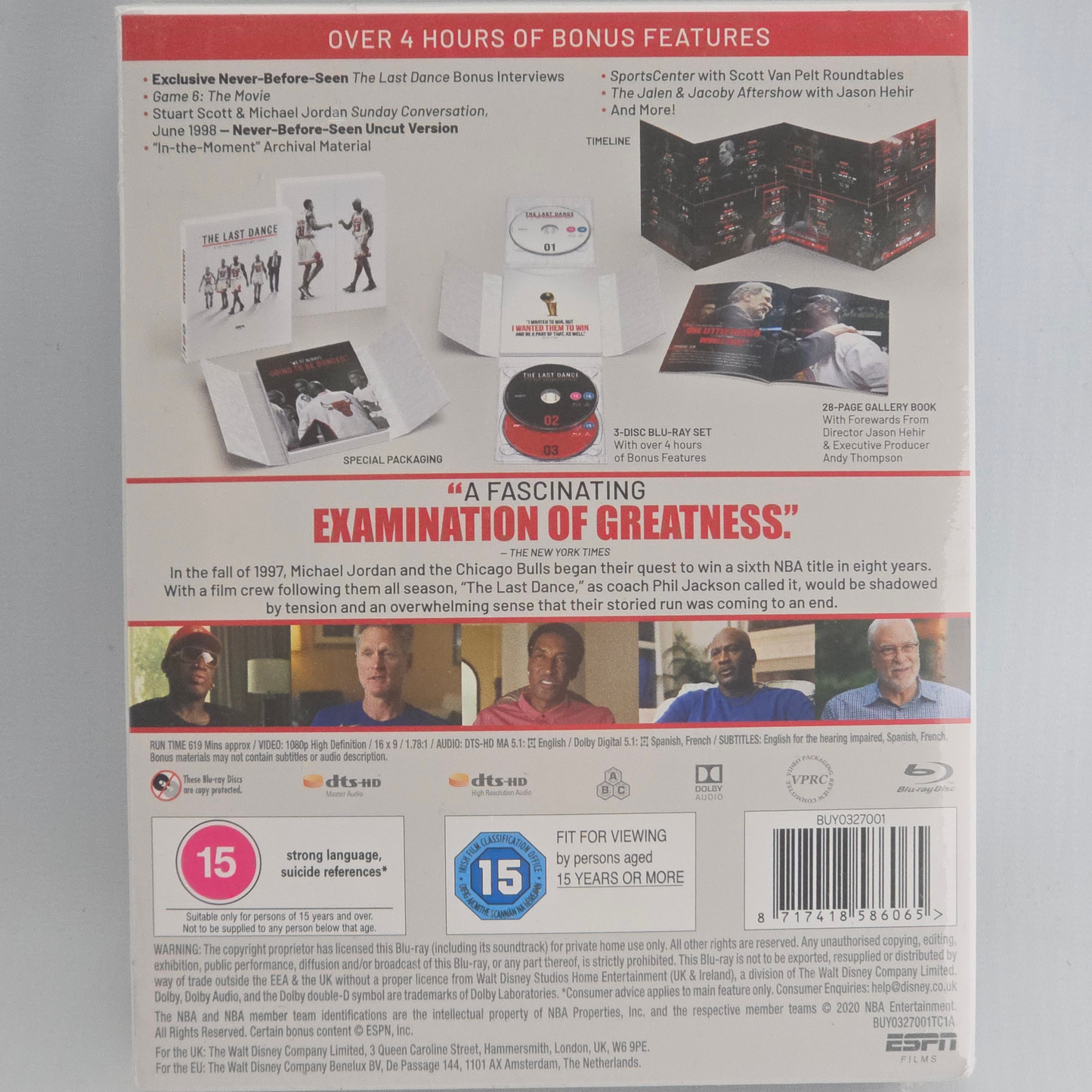 The Last Dance  Blu-ray DigiPack Zavvi Ltd Collector Michael Jordan Disney Libre