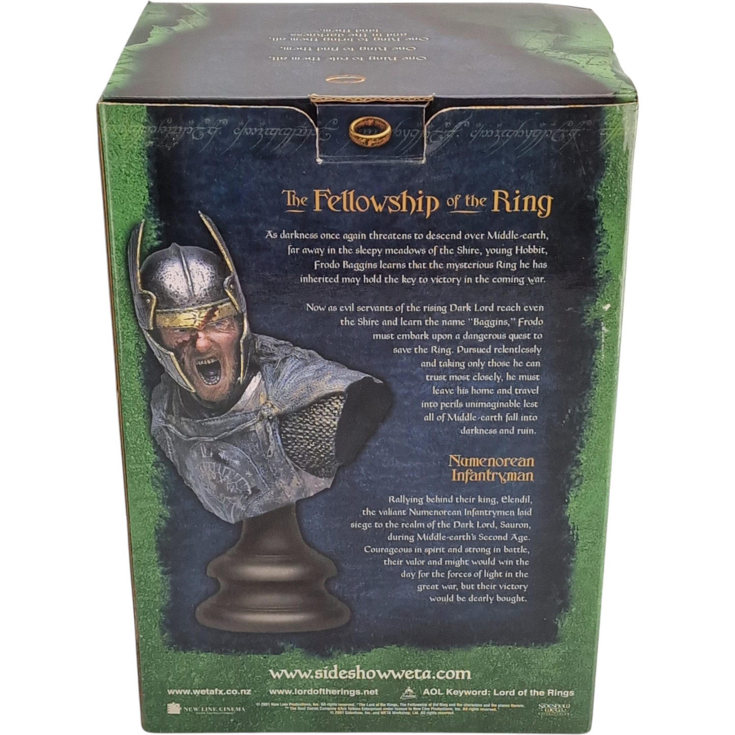 Seigneur des Anneaux Buste Resine Numenorean Infantryman Sideshow Weta  Polystone 1/4