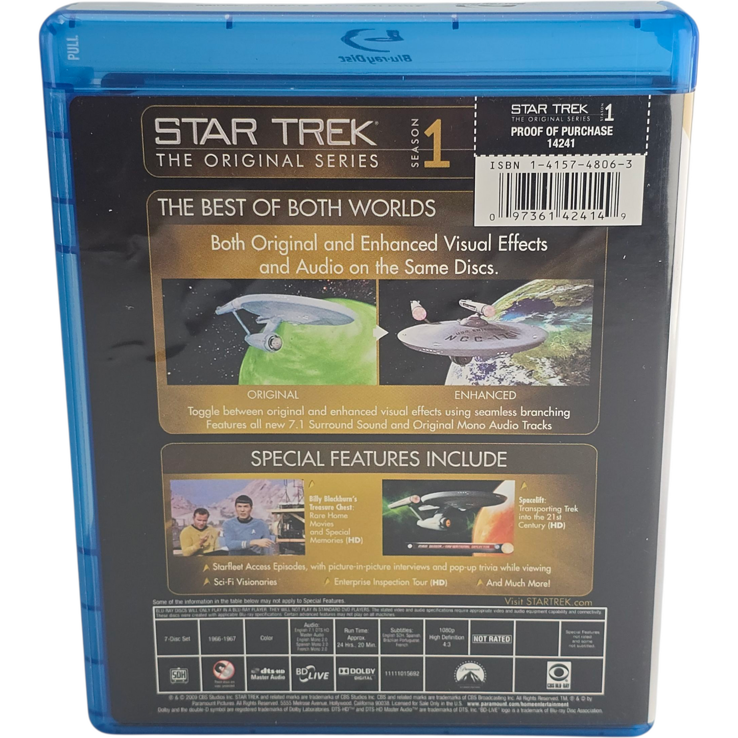 Star Trek -The Original Series: Season 1 Blu-Ray Zone 1 (1966–1967) Import USA
