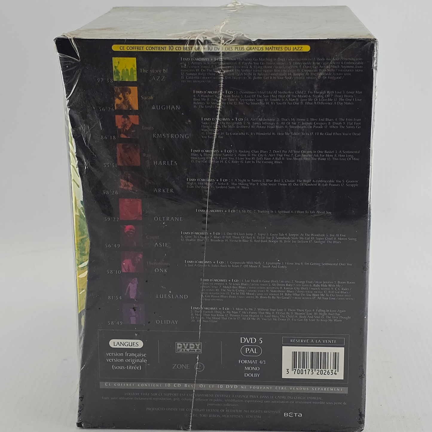 Masters of Jazz  Coffret  Archives Inédites - 10 Dvd + 10 Cd Best of  Zone 2