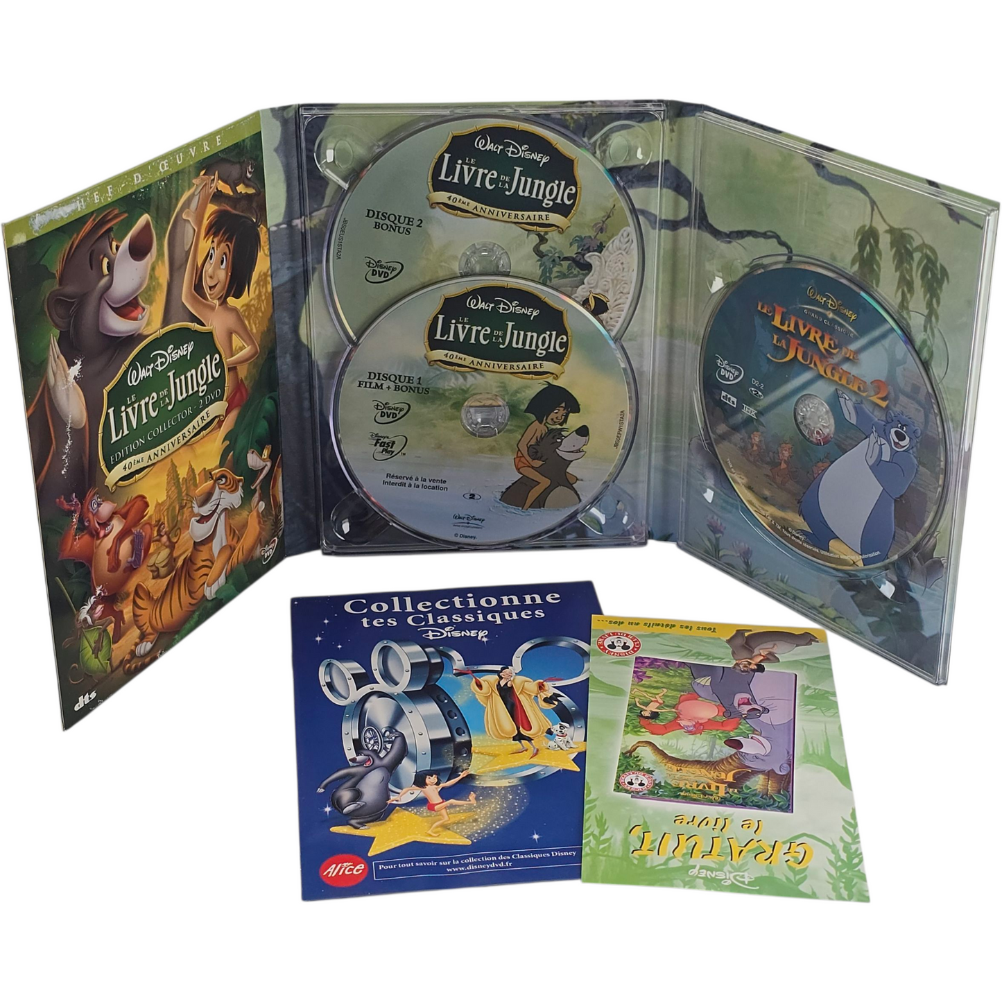 Le Livre De La Jungle 1 & 2 DVD Édition Collector  Wolfgang Reitherman Zone 2