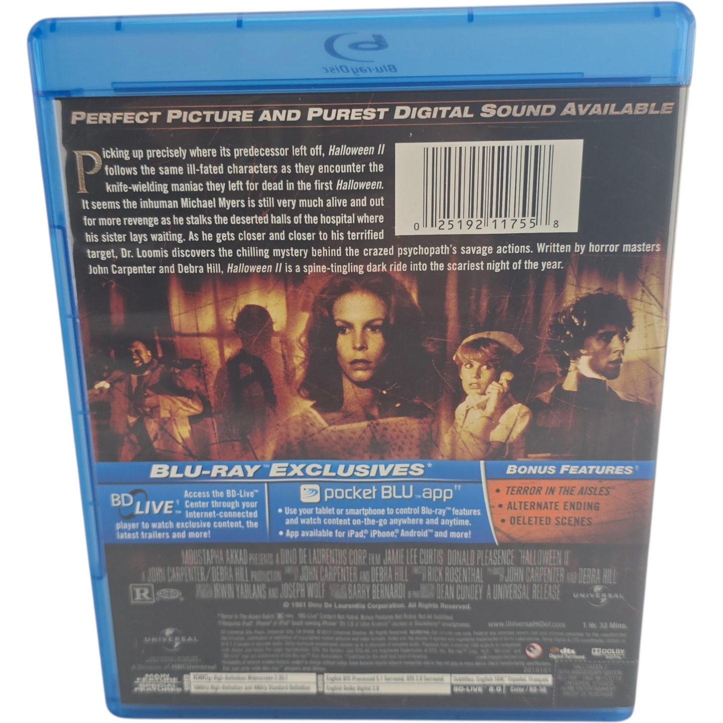 Halloween II  Blu-ray 2 Films Includes "Terror in the Aisles" Zone 1 US Import