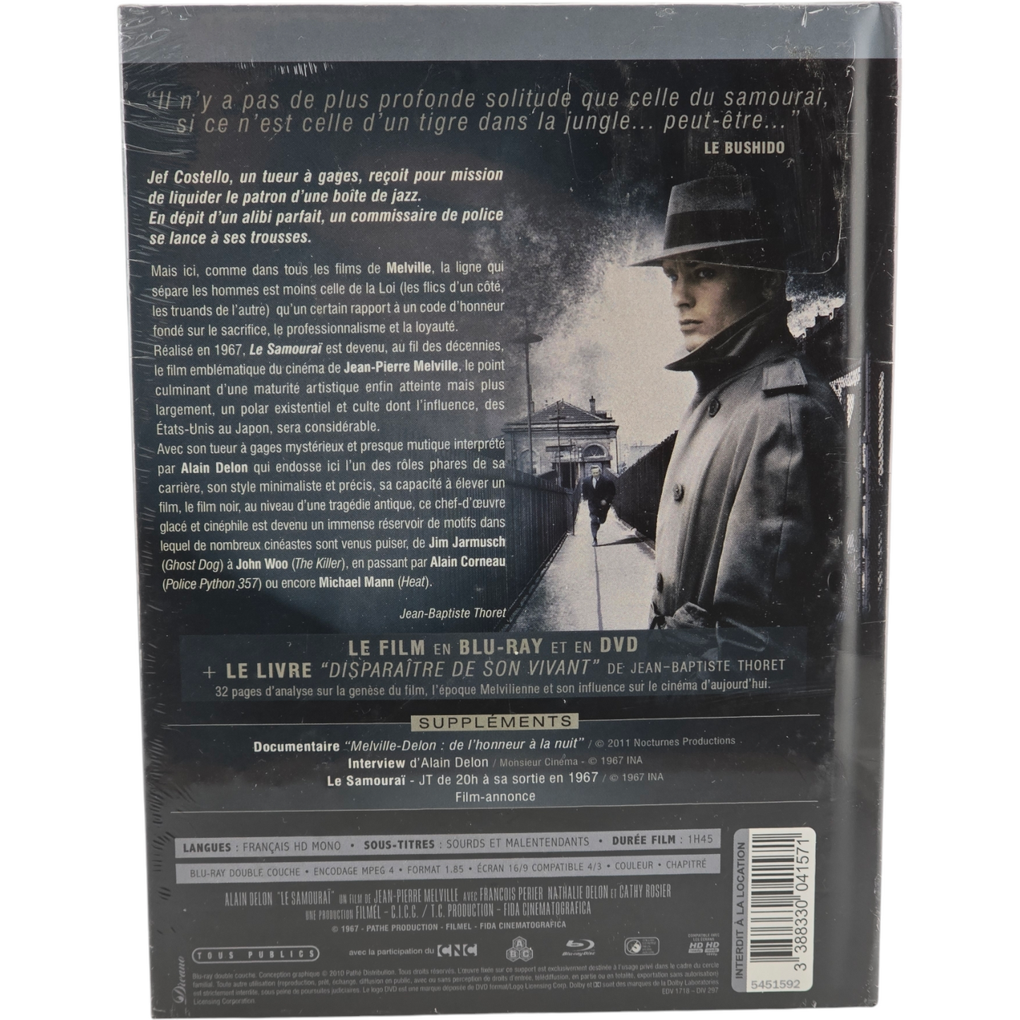 Le Samouraï  Blu-ray Digibook Édition limitée +Bonus Alain Delon-Melville Libre