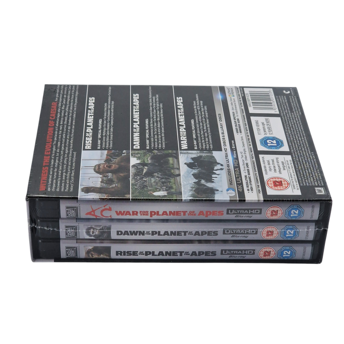 Trilogie la Planète des Singes 4K Ultra HD + Blu-ray / DigiPack Collector Zone Libre